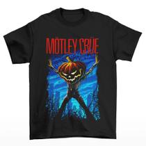 Camiseta Algodão Banda de Rock Metal Motley Crue Álbum Pumpking Head Camiseta Algodão Banda de Rock Metal Motley Crue Álbum Pumpking Head