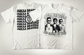 Camiseta Algodão Banda Jonas Brothers Five albums One Night