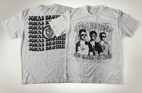 Camiseta Algodão Banda Jonas Brothers Five albums One Night