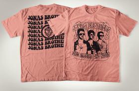 Camiseta Algodão Banda Jonas Brothers Five albums One Night