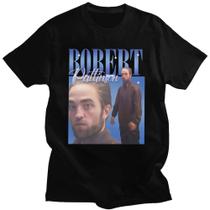 Camiseta Algodão Básica Camisa Robert Pattinson Ator Cantor Meme