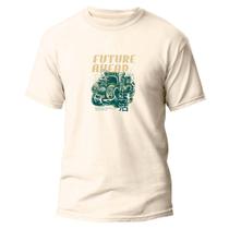 Camiseta Algodão Básica Premium Estampa Digital Futuro Frent