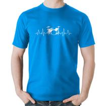 Camiseta Algodão Bateria Batimentos Cardíacos - Foca na Moda