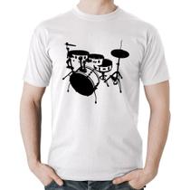 Camiseta Algodão Bateria Música Baterista - Foca na Moda