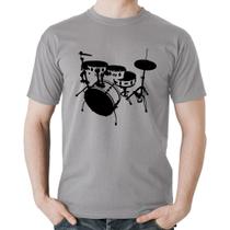 Camiseta Algodão Bateria Música Baterista - Foca na Moda