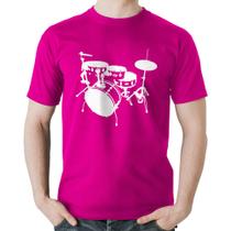 Camiseta Algodão Bateria Música Baterista - Foca na Moda
