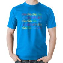 Camiseta Algodão Bicicletas Coloridas - Foca na Moda