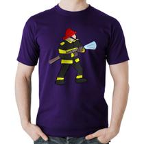 Camiseta Algodão Bombeiro - Foca na Moda Camiseta Algodão Bombeiro - Foca na Moda