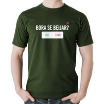 Camiseta Algodão Bora se beijar Sim ou Claro - Foca na Moda