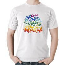 Camiseta Algodão Borboletas Coloridas - Foca na Moda