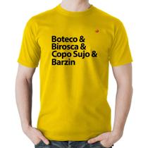 Camiseta Algodão Boteco & Birosca & Copo Sujo & Barzin - Foca na Moda