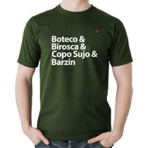 Camiseta Algodão Boteco & Birosca & Copo Sujo & Barzin - Foca na Moda