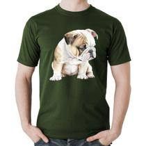 Camiseta Algodão Cachorro Buldogue Inglês - Foca na Moda