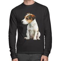 Camiseta Algodão Cachorro Jack Russell Terrier Manga Longa - Foca na Moda