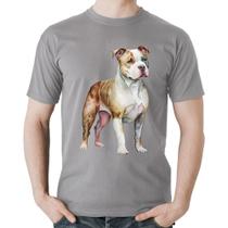 Camiseta Algodão Cachorro Pitbull - Foca na Moda