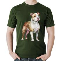 Camiseta Algodão Cachorro Pitbull - Foca na Moda