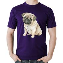 Camiseta Algodão Cachorro Pug - Foca na Moda