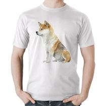 Camiseta Algodão Cachorro Shiba Inu - Foca na Moda