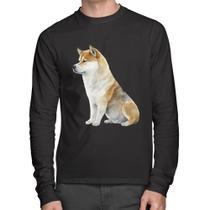 Camiseta Algodão Cachorro Shiba Inu Manga Longa - Foca na Moda Camiseta Algodão Cachorro Shiba Inu Manga Longa - Foca na Moda
