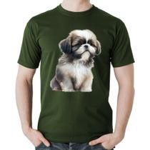 Camiseta Algodão Cachorro Shih Tzu Filhote - Foca na Moda