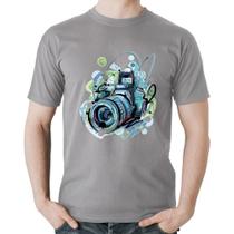 Camiseta Algodão Câmera Fotográfica - Foca na Moda