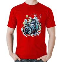 Camiseta Algodão Câmera Fotográfica - Foca na Moda