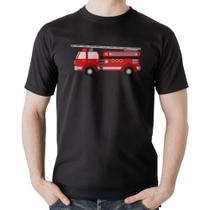 Camiseta Algodão Caminhão de Bombeiro - Foca na Moda