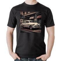 Camiseta Algodão Carro retrô branco - Foca na Moda
