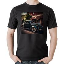 Camiseta Algodão Carro vintage na cidade - Foca na Moda