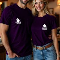 Camiseta Algodão Casal Amigos Country Estampa Chora Viola Sertanejo Sertão Agro Vida Blusa Manga