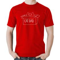 Camiseta Algodão Cat Dad - Foca na Moda