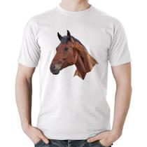 Camiseta Algodão Cavalo Arte Mosaico - Foca na Moda