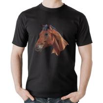 Camiseta Algodão Cavalo Arte Mosaico - Foca na Moda