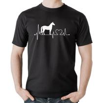 Camiseta Algodão Cavalo Batimentos Cardíacos - Foca na Moda