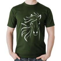 Camiseta Algodão Cavalo Traços - Foca na Moda