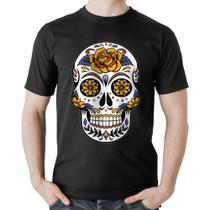 Camiseta Algodão Caveira Mexicana - Foca na Moda