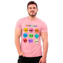 Camiseta Algodão Caveiras Carton Coloridas Shap Life T-Shirt - MECCA
