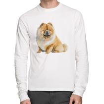 Camiseta Algodão Chow-chow Manga Longa - Foca na Moda