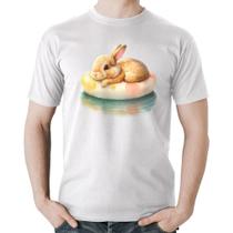 Camiseta Algodão Coelhinho Relaxando Na Piscina - Foca na Moda