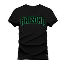 Camiseta Algodão Confortável Estampada Gola Redonda Arizona