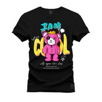 Camiseta Algodão Confortável Estampada Gola Redonda Iam Cool