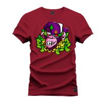 Camiseta Algodão Confortável Premium Macaco Bolado