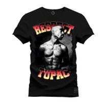 Camiseta Algodão Confortável Premium Tupac Sem Peita