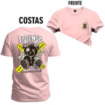 Camiseta Algodão Confortável Premium Urso Intense Frente e Costas