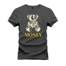 Camiseta Algodão Confortável Premium Urso Money