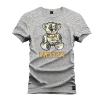 Camiseta Algodão Confortável Premium Urso Money