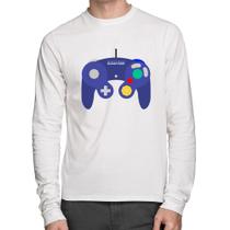 Camiseta Algodão Controle Retrô Vídeo Game Gamepad Manga Longa - Foca na Moda