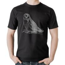 Camiseta Algodão Coruja Traços - Foca na Moda