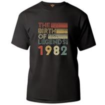 Camiseta algodão cronológica -1982 Legendary