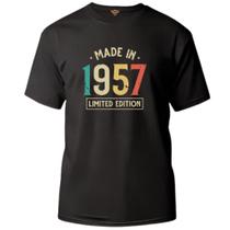 Camiseta algodão cronológica - Made in 1957